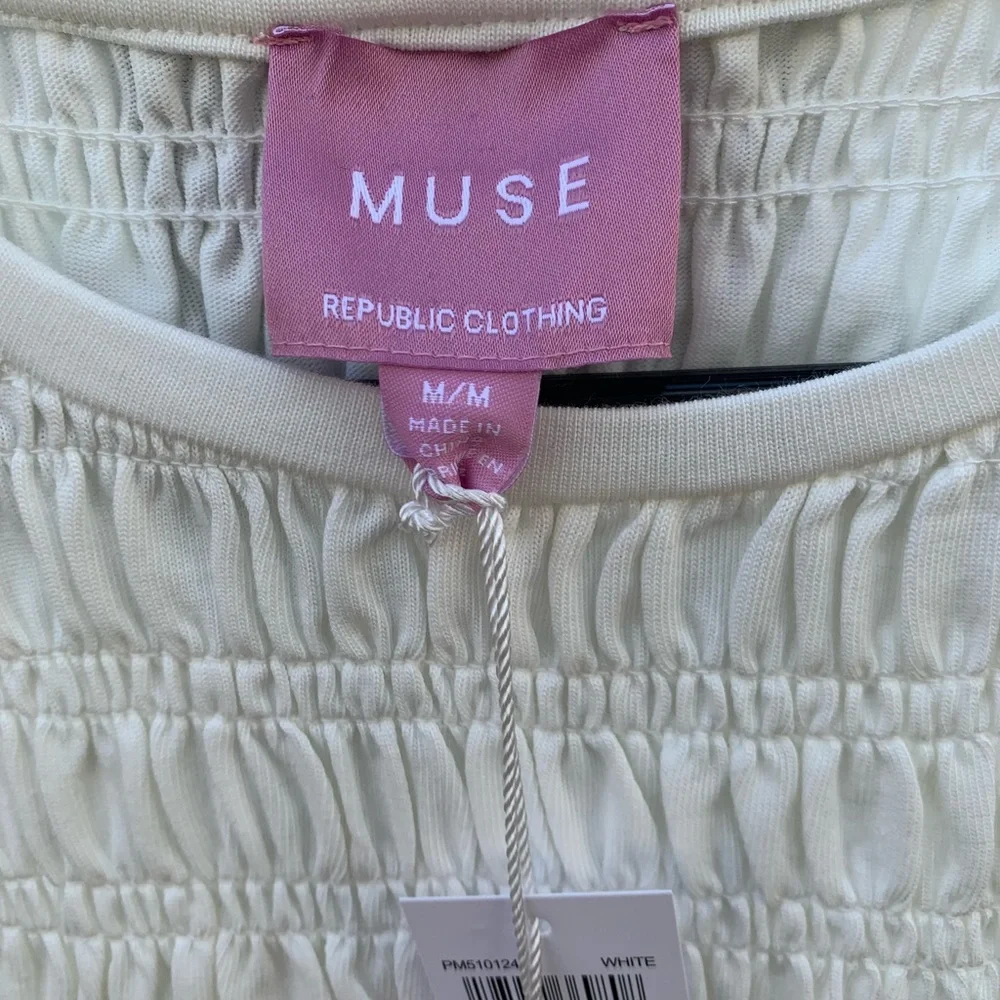 Muse Cream Ruched Top - Picture 2 of 3